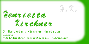 henrietta kirchner business card